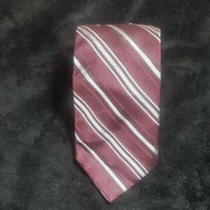 Jos. A. Bank Red and White Striped Tie Classic Accessory